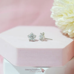 E17292 - Glittering Snowflake Earrings