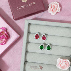 E17213 - Georgia Earrings (Red/Green)