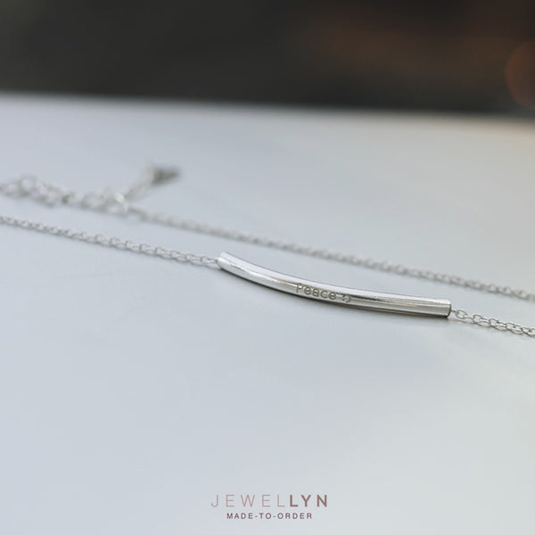 MTD006 - Curve Necklace (สลักข้อความ)