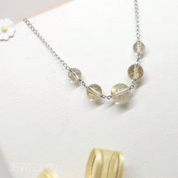 AS17006 - Golden Rutilated Quartz Necklace